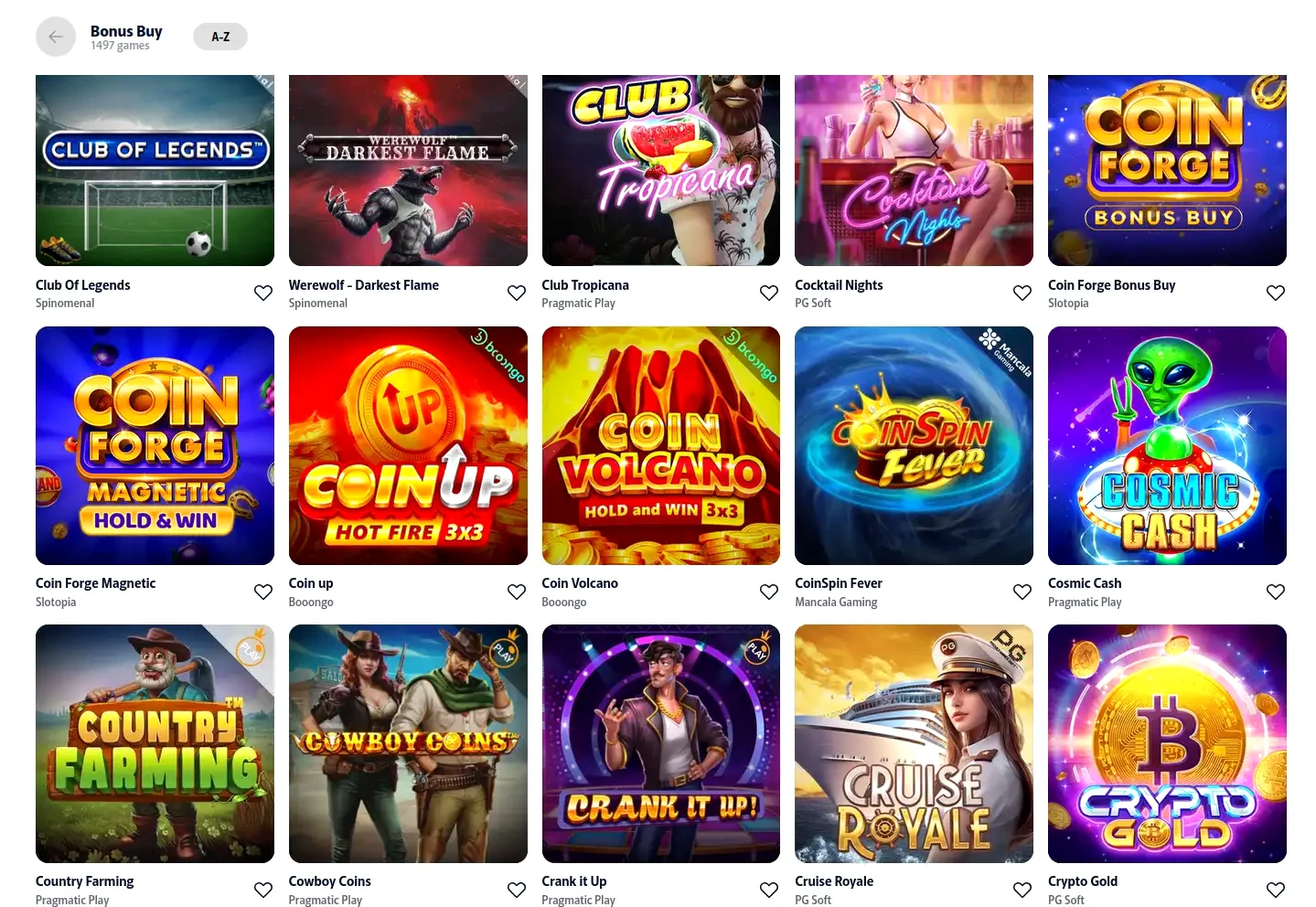 Gofish Casino Login-Bereich und Spielelobby auf dem Desktop